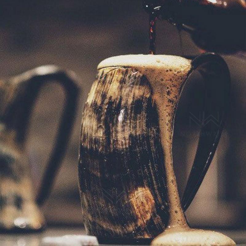 Natural Horn Viking Tankard