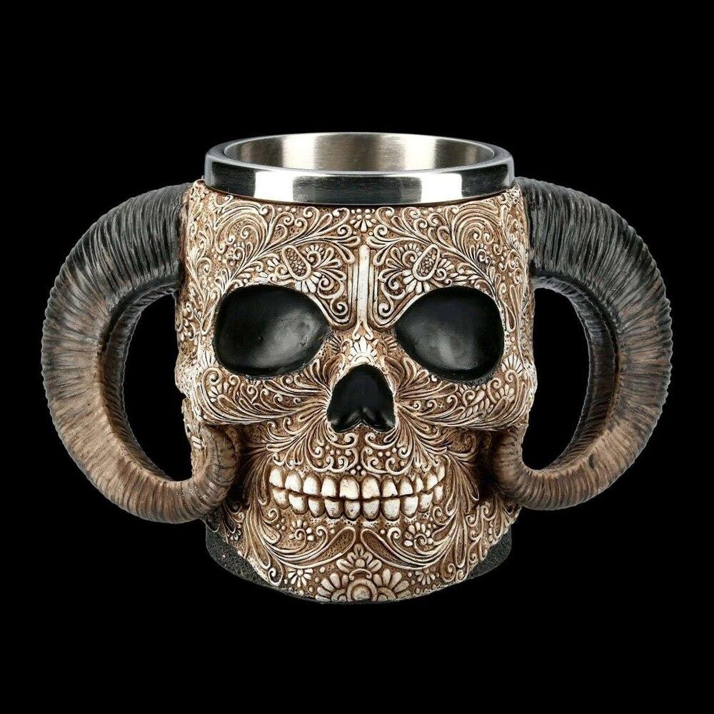 Arola Viking Axe Mug, Stainless Steel Horn Skull Beer Cup, Viking Warrior  Skull Mug Tankard, Drinkin…See more Arola Viking Axe Mug, Stainless Steel