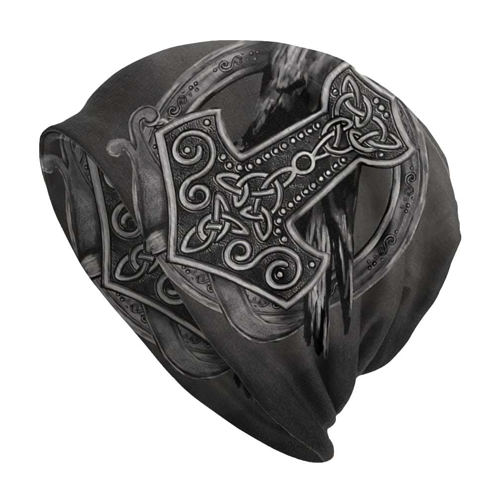 Vikings Hammer Raven Stretchable Hat