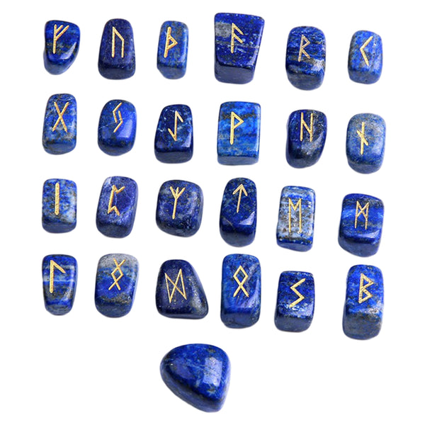 Blue Translucent Holographic Rune Stones