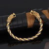 Gold Trimmed Viking Fenrir Bracelet