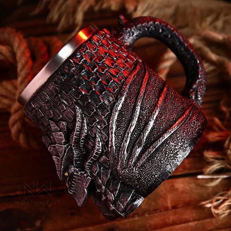 Black Dragon Steel Mug