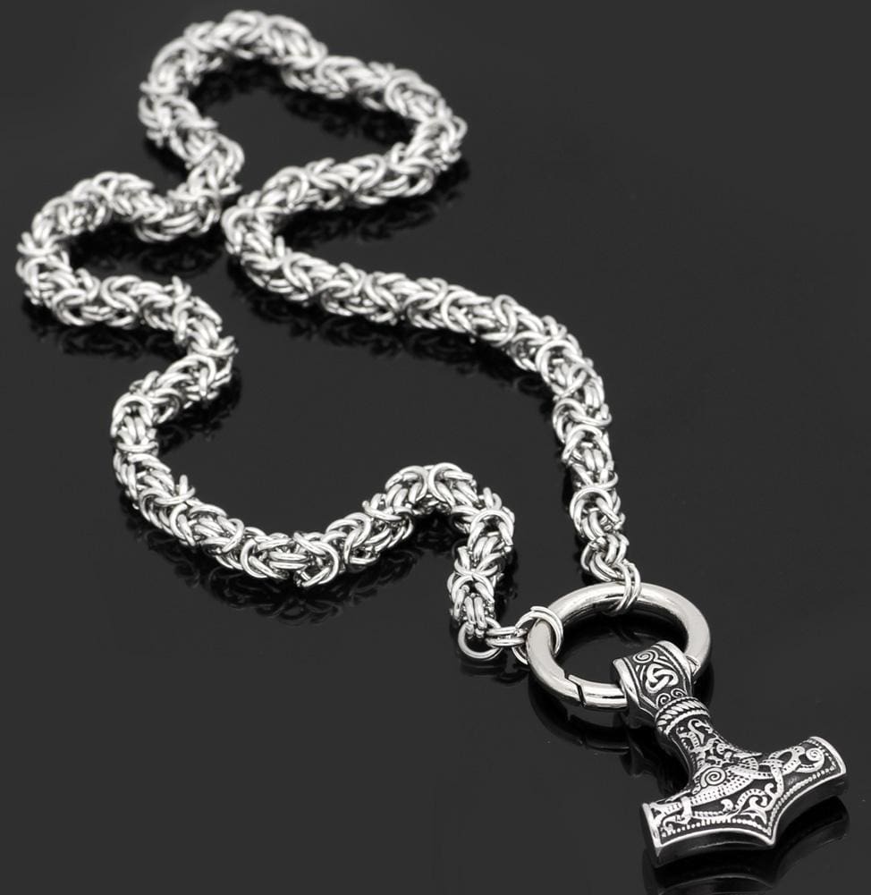 Odins-Glory 60cm - 24inch King Chain With Mjolnir Pendant