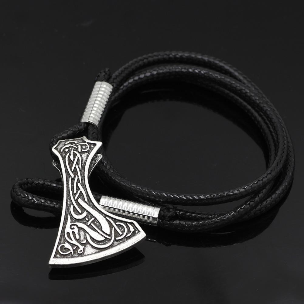 Odins-glory Leather Axehead Bracelet