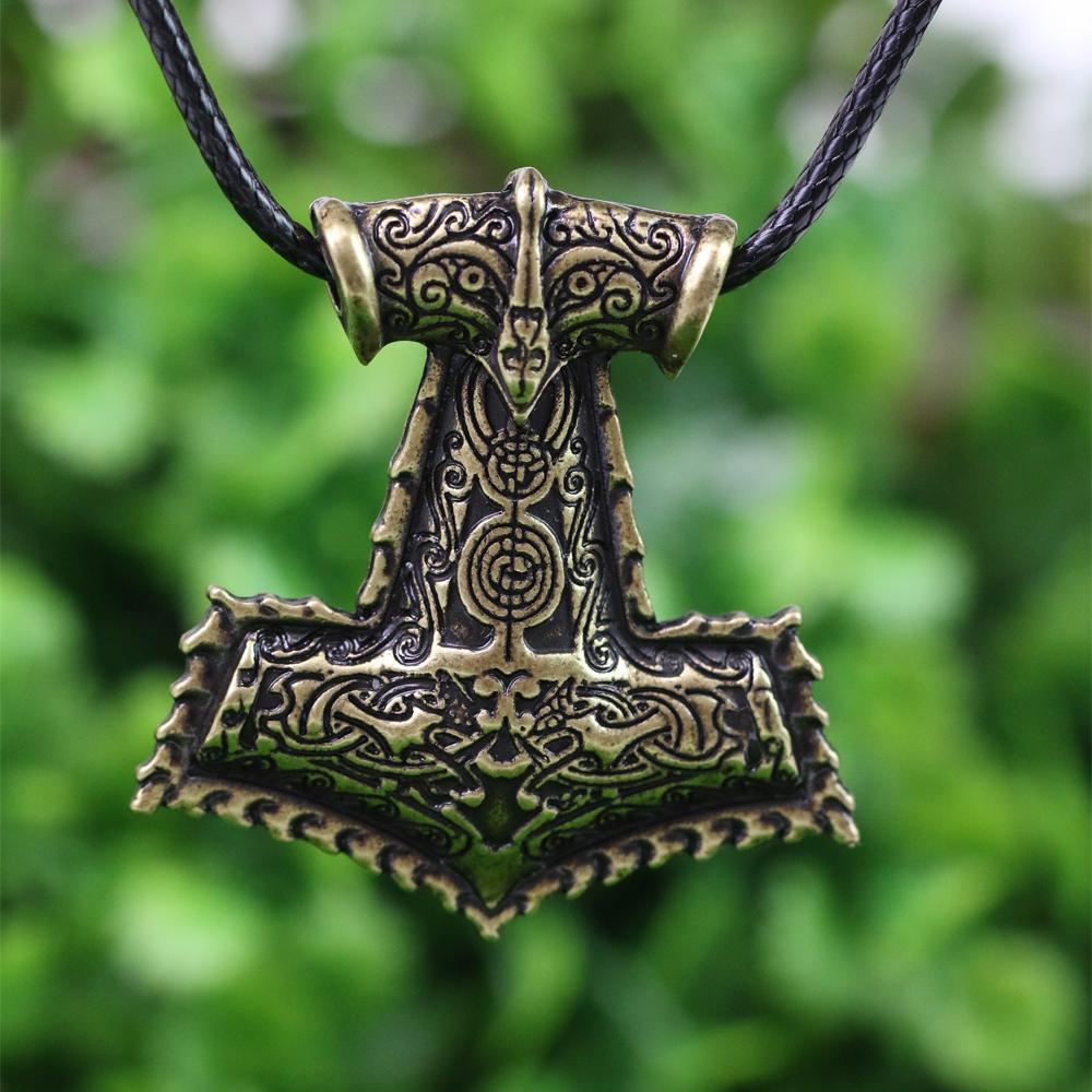 ageofvikings "Mikill" Leather Viking Hammer Necklace