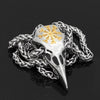 Odins-Glory Gold-color / 60cm - 24inch Raven Skull Necklace