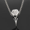 Odins-Glory Silver Plated / 60cm - 24inch Raven Skull Necklace