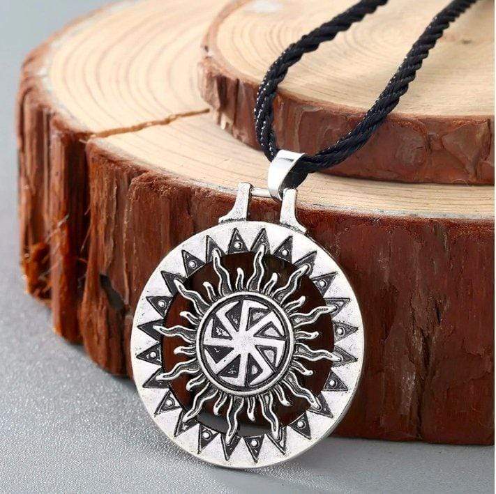 ageofvikings Silver Sun Viking Necklace