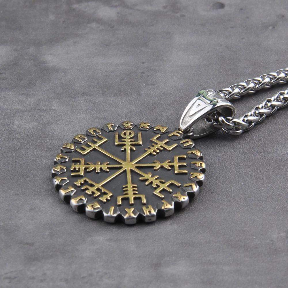 Vikings Roar Vegvisir And Aegishjalmur Necklace