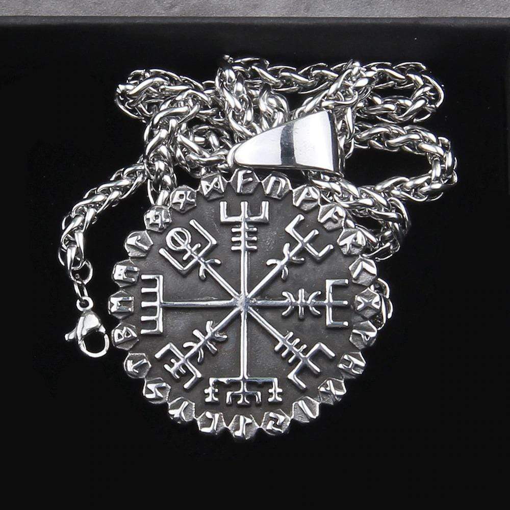 Vikings Roar Vegvisir And Aegishjalmur Necklace