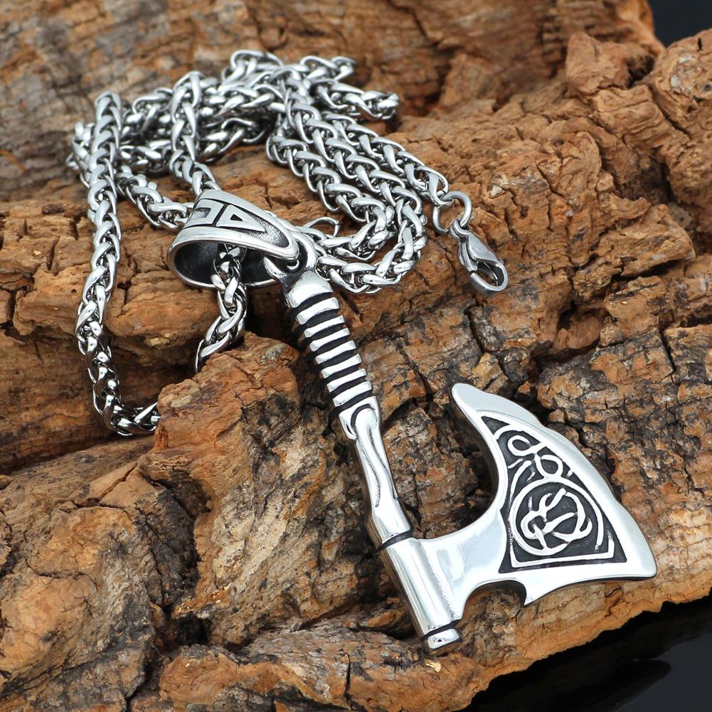Odins-glory Steel Viking Axe Necklace