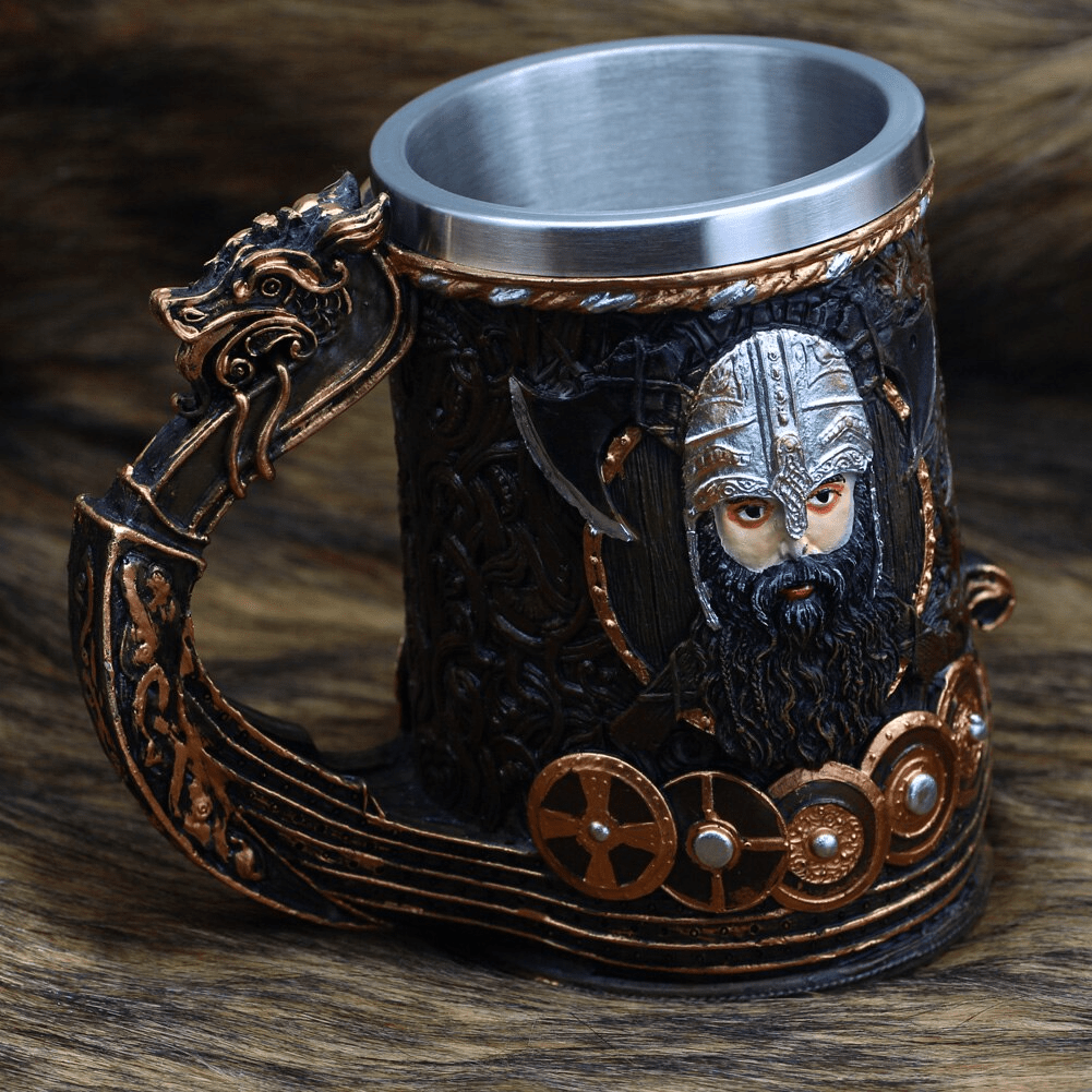 Arola Viking Axe Mug, Stainless Steel Horn Skull Beer Cup, Viking Warrior  Skull Mug Tankard, Drinkin…See more Arola Viking Axe Mug, Stainless Steel