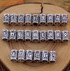 ageofvikings Silver Viking Runes Protection Pearls