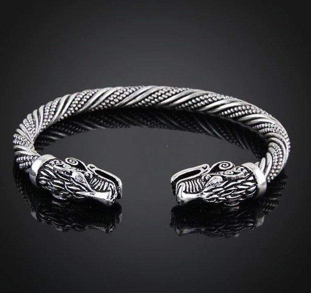 ageofvikings Silver Viking Wolf Bracelet