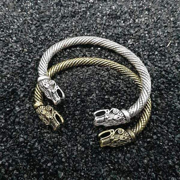 Odins-Glory Wolf Head Viking Armring