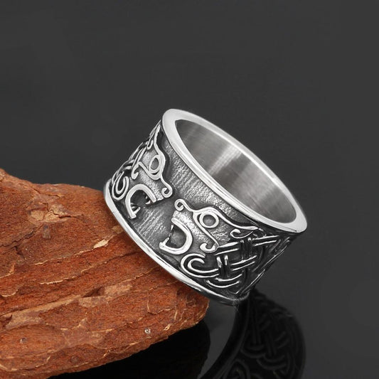 Odins-Glory Wolf Ring